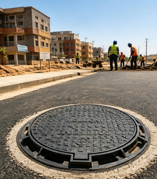 Afrikada egiluvchan temir lyuk qopqoqlari va drenaj